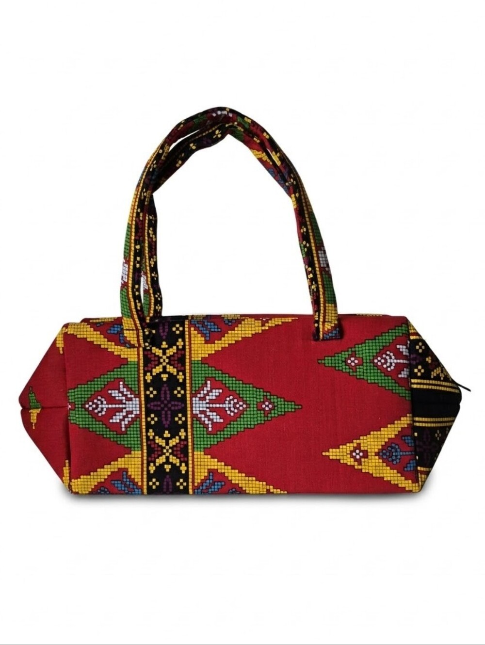 ​Handmade Tribal Fabric Bag from the Philippines | Colorful Geometric Bag